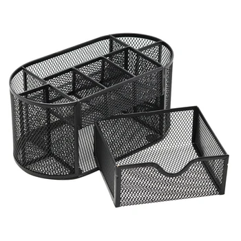 School Office Stationery Storage Box 9 Grids Multi-Function Metal Mesh Desktop Organizer Storage Box Pen Holder Container
School Office Stationery Storage Box 9 Grids Multi-Function Metal Mesh Desktop Organizer Storage Box Pen Holder Container