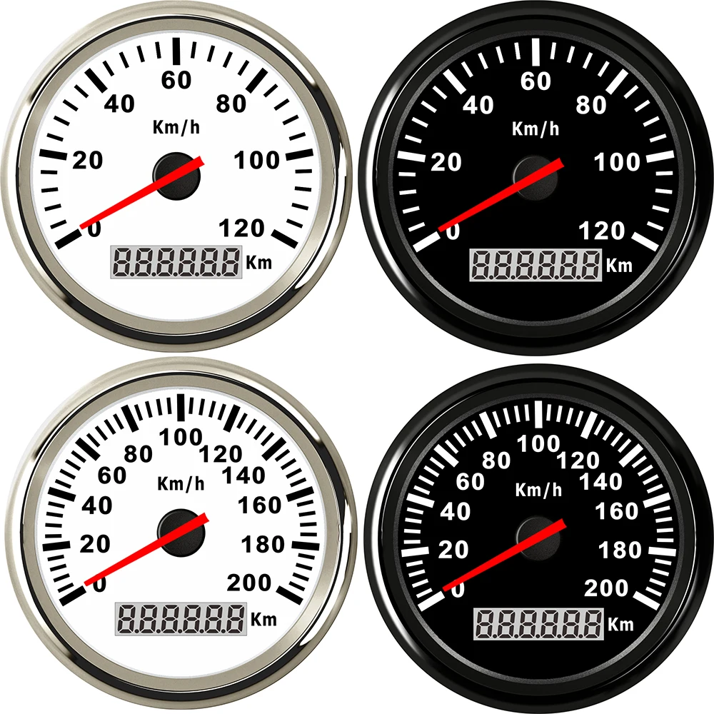 ELING GPS Speedometer Kit 0-200MPH Odometer Trip MeterFor Car Racing Motorcycle 85mm with Backlight