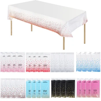 Plastic Disposable Tablecloth rectangle Party Table Cover Rose Gold Dot Waterproof Table Cloth for Wedding Birthday Party Decor
Plastic Disposable Tablecloth rectangle Party Table Cover Rose Gold Dot Waterproof Table Cloth for Wedding Birthday Party Decor