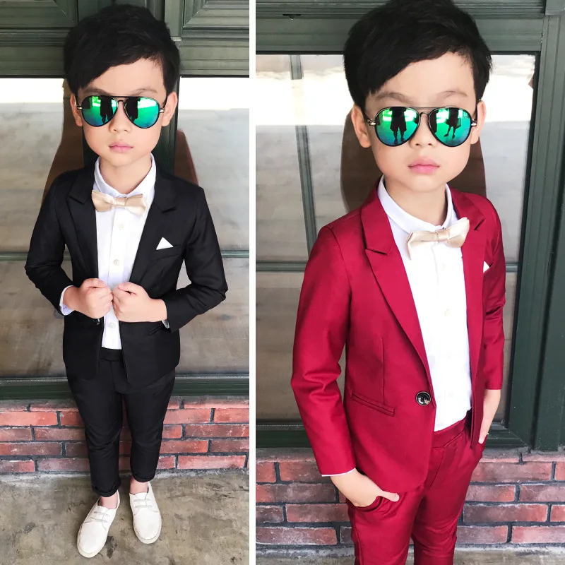Fashion Boys Formal Wedding Birthday Party Suits Children Clothes Sets Kids Blazer Pants ceremony Costumes Baby Outfits | Детская одежда