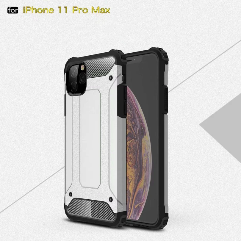 For iPhone 11 Pro Max / 11Pro Max 6.5" Strong Hybrid Tough Shockproof Armor Phone Back Case Hard Rugged Impact Cover Funda Case
For iPhone 11 Pro Max / 11Pro Max 6.5" Strong Hybrid Tough Shockproof Armor Phone Back Case Hard Rugged Impact Cover Funda Case