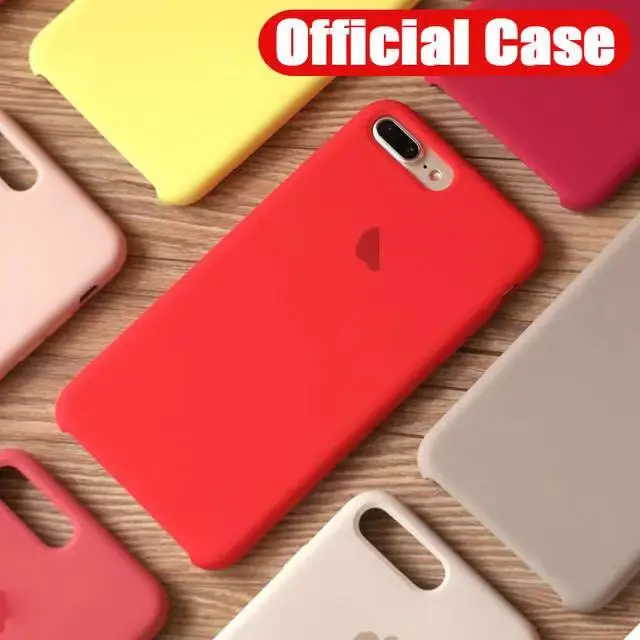 

Luxury Original Official Silicone With LOGO Case For iPhone 6s 5SE 7 8Plus Liquid Case For Apple iPhone XS Max XR 11pro MAX Case