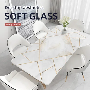 Soft glass tablecloth waterproof and oil proof PVC pattern modern rectangular dining table cover kitchen living room decoration 
Soft glass tablecloth waterproof and oil proof PVC pattern modern rectangular dining table cover kitchen living room decoration