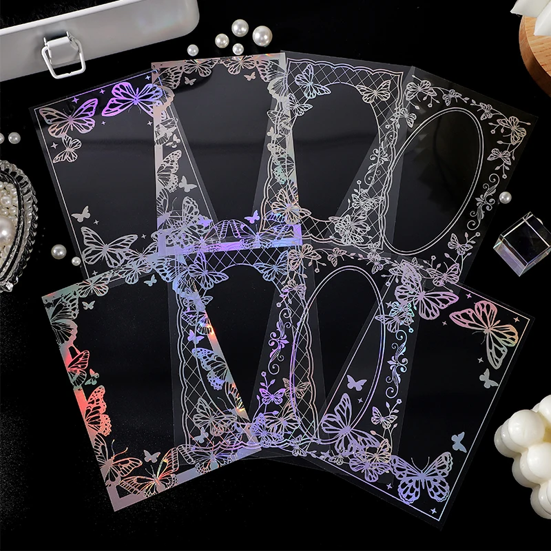 Dimi 8 Sheets Laser Rose Butterfly Frame PET Waterproof Collage Cards Decoration Diary Album DIY Aesthetic Sticker Stationery
Dimi 8 Sheets Laser Rose Butterfly Frame PET Waterproof Collage Cards Decoration Diary Album DIY Aesthetic Sticker Stationery