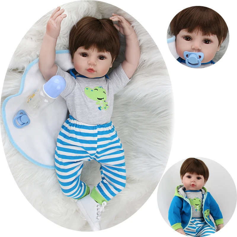 ZIYIUI Silicone Reborn Dolls 48 Cm Simulation Face For Toddler Cool Boy With Long Hair And Big Eyes Christmas Gift
ZIYIUI Silicone Reborn Dolls 48 Cm Simulation Face For Toddler Cool Boy With Long Hair And Big Eyes Christmas Gift