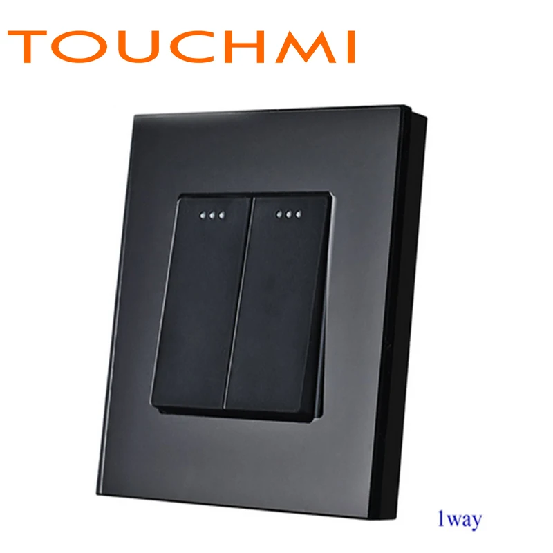 TOUCHMI EU Standard Mechanical Switch 2 Gang 1 Way Push Button Switch Crystal Glass Panel Wall Light Switch
TOUCHMI EU Standard Mechanical Switch 2 Gang 1 Way Push Button Switch Crystal Glass Panel Wall Light Switch