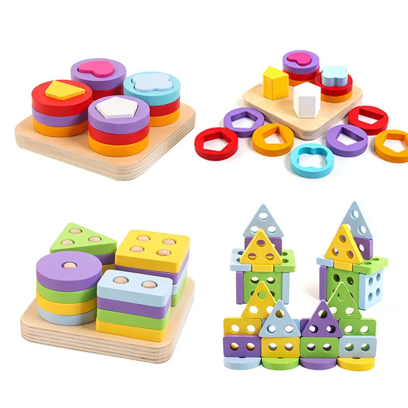 Kids Montessori Toy Wooden Building Blocks Early Learning Educational Toys Color Shape Match Kids 3D Puzzle Toys For Children
Kids Montessori Toy Wooden Building Blocks Early Learning Educational Toys Color Shape Match Kids 3D Puzzle Toys For Children