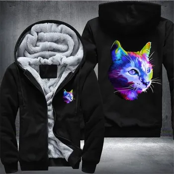 Cat Colorful Mens Winter Hoodies Male Hot Sale Harajuku Casual Sweatshirts Hooded Zipper Warm Sportswear Thicken Warm Outwear 
Cat Colorful Mens Winter Hoodies Male Hot Sale Harajuku Casual Sweatshirts Hooded Zipper Warm Sportswear Thicken Warm Outwear