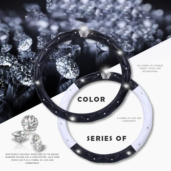 TiOODRE Car Steering Cover Bubble Crown Fashion Korean Diamond Black White Car Accessories Imitation leather Durable Delicate
TiOODRE Car Steering Cover Bubble Crown Fashion Korean Diamond Black White Car Accessories Imitation leather Durable Delicate