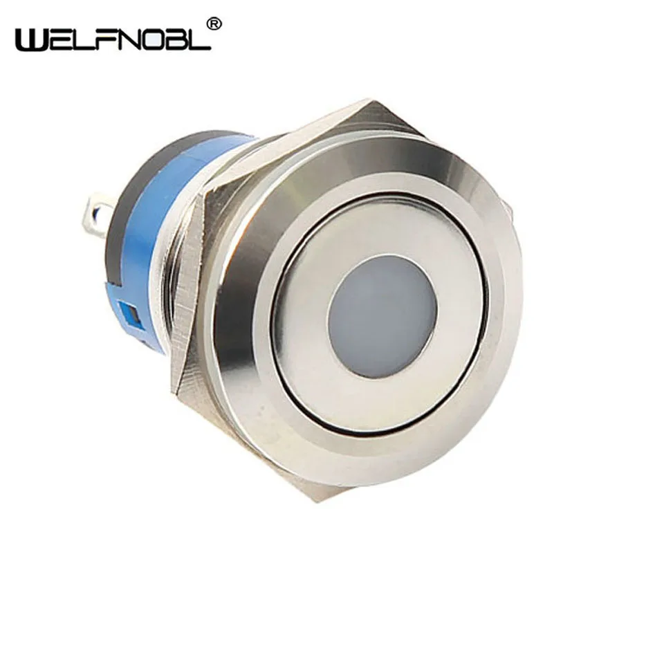Metal Momentary Latchinhg 19mm Waterproof 1NO Blue Dot LED Light Self-Locking Reset Push Button Switch
Metal Momentary Latchinhg 19mm Waterproof 1NO Blue Dot LED Light Self-Locking Reset Push Button Switch