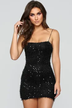 Hot Sale Sexy Sleeveless Backless Glitter Black Women Summer Dress 2020 Designer Fashion Evening Mini Club Party Dress Vestido
Hot Sale Sexy Sleeveless Backless Glitter Black Women Summer Dress 2020 Designer Fashion Evening Mini Club Party Dress Vestido