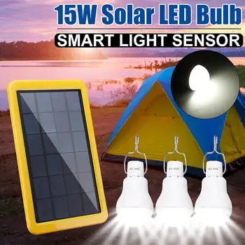 15W Solar Powered LED Light Bulb Portable Outdoor Camping Tent Reading Fishing Hiking Lamp with Light Sensor
15W Solar Powered LED Light Bulb Portable Outdoor Camping Tent Reading Fishing Hiking Lamp with Light Sensor