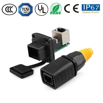 RJ45 waterproof connector rj45 signal pastic plug socket cable/wiring/panel IP67 led/car/electronics connector
RJ45 waterproof connector rj45 signal pastic plug socket cable/wiring/panel IP67 led/car/electronics connector