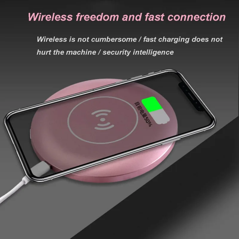 Portable LED Lighted Mini Makeup Mirror Wireless USB Charging Power Bank Circular Travel Sensing Lighting Cosmetic Mirror NEW
Portable LED Lighted Mini Makeup Mirror Wireless USB Charging Power Bank Circular Travel Sensing Lighting Cosmetic Mirror NEW