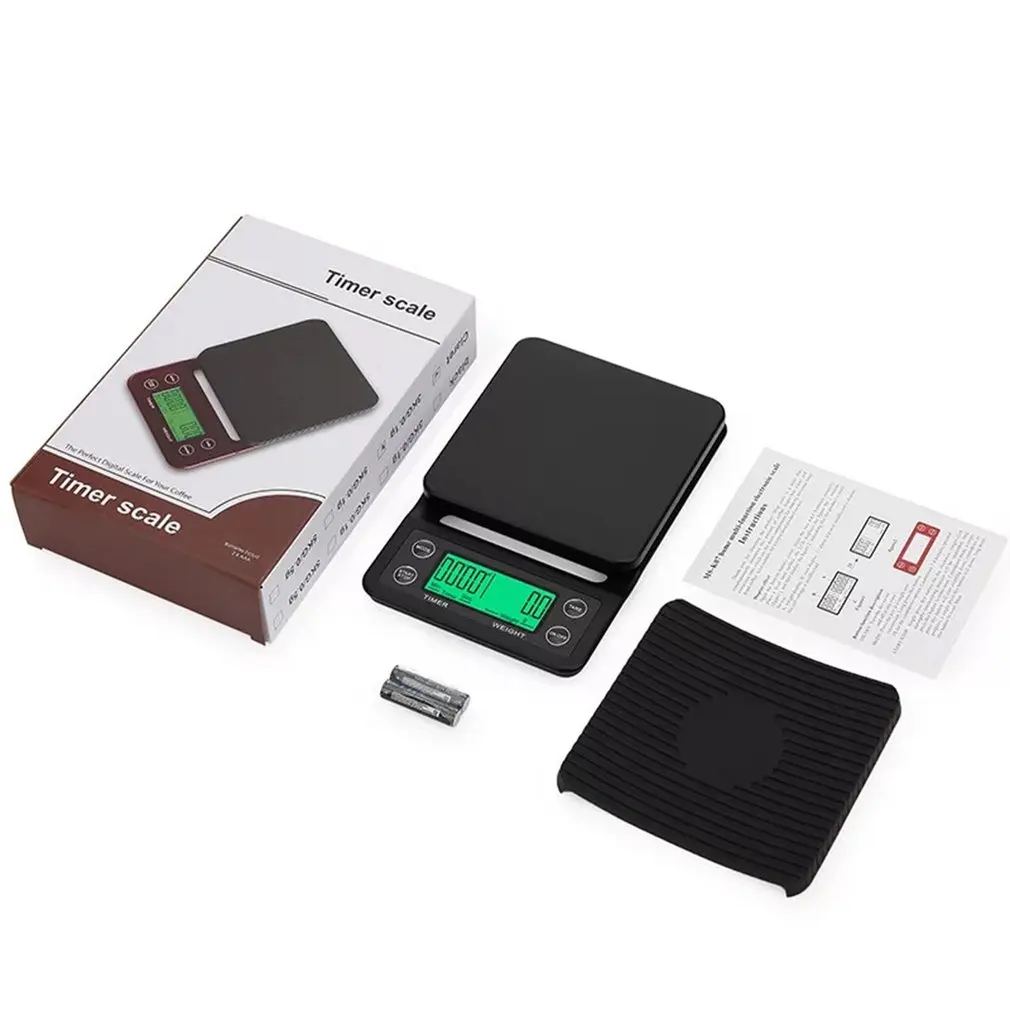 5kg/0.1g Coffee Scale With Timer Portable Electronic Digital Kitchen Scale High Precision LCD Electronic Scales
5kg/0.1g Coffee Scale With Timer Portable Electronic Digital Kitchen Scale High Precision LCD Electronic Scales