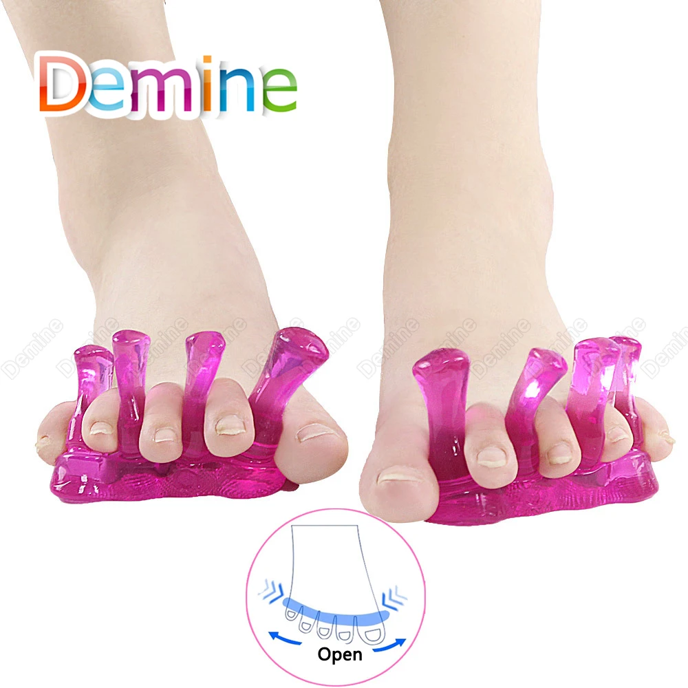 Demine Silicone Gelgel Five Toe Strecher Separator Hallux Valgus Corrector Toe Overlap Separation Orthosis Insert Foot Care Tool
Demine Silicone Gelgel Five Toe Strecher Separator Hallux Valgus Corrector Toe Overlap Separation Orthosis Insert Foot Care Tool