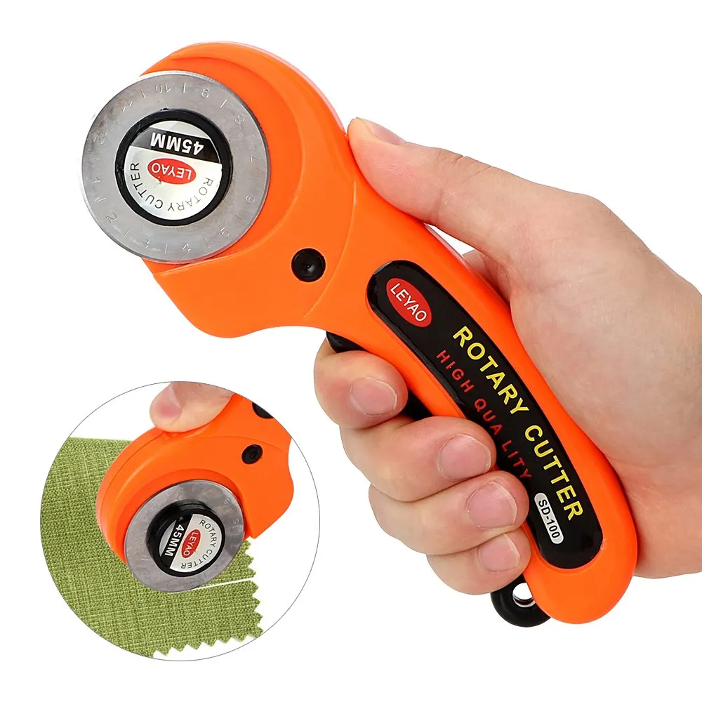 45mm Rotary Cutter Sewing Tool Leather Cutter Rotary Cutter Blade Fabric Circular Cutting Patchwork Leather Craft Accessories
45mm Rotary Cutter Sewing Tool Leather Cutter Rotary Cutter Blade Fabric Circular Cutting Patchwork Leather Craft Accessories