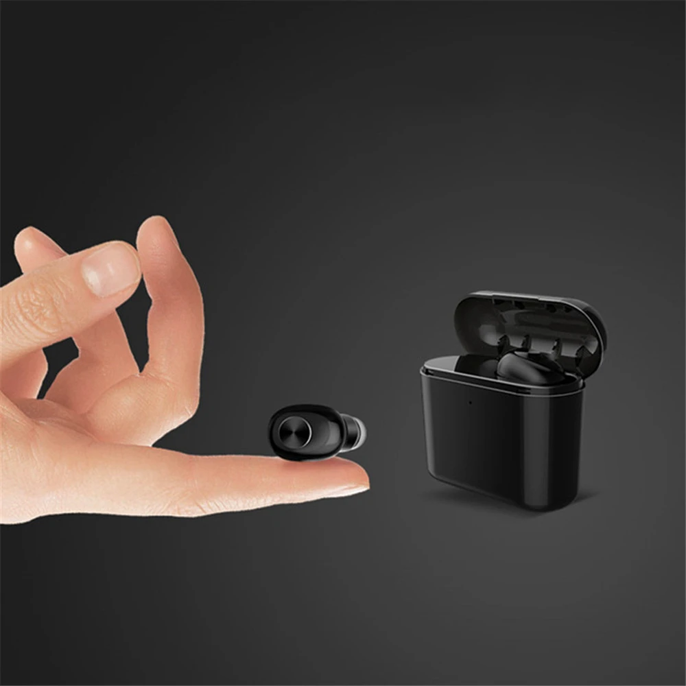 Mini Bluetooth Earphone Wireless in Single Ear Hand-free Bluetooth Earbuds Headset with 2200mAh Charging Box
Mini Bluetooth Earphone Wireless in Single Ear Hand-free Bluetooth Earbuds Headset with 2200mAh Charging Box