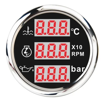 NMEA2000 Standard 3 in 1 Multi-Function Digital Gauge 52MM With Alarm Water Temp Tachometer Oil Pressure 52MM Boat Accessories
NMEA2000 Standard 3 in 1 Multi-Function Digital Gauge 52MM With Alarm Water Temp Tachometer Oil Pressure 52MM Boat Accessories