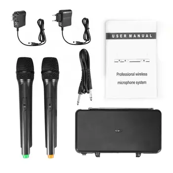 JIY Dual Handheld VHF Wireless Dynamic Microphones + LCD Receiver System Multifunctional Mic Kit for Karaoke Singing Speech
JIY Dual Handheld VHF Wireless Dynamic Microphones + LCD Receiver System Multifunctional Mic Kit for Karaoke Singing Speech