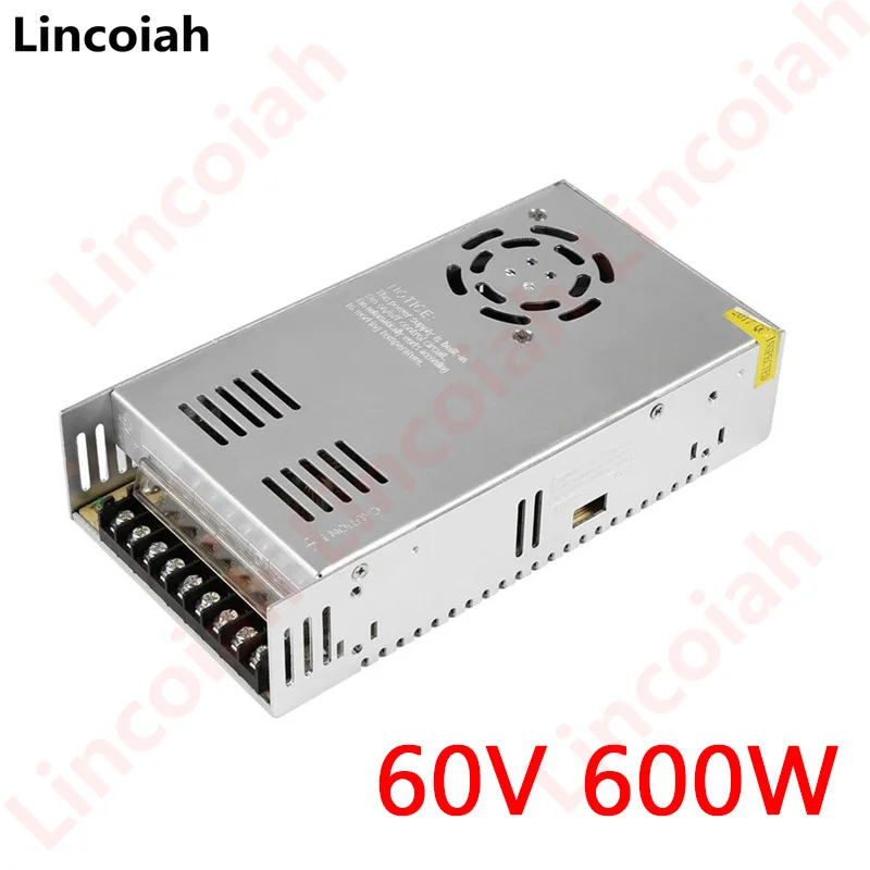 60V 10A 600W Switching Power Supply Driver Transformers AC110V 220V TO DC60V SMPS for Led Strip Modules Light CCTV 3D Printer
60V 10A 600W Switching Power Supply Driver Transformers AC110V 220V TO DC60V SMPS for Led Strip Modules Light CCTV 3D Printer