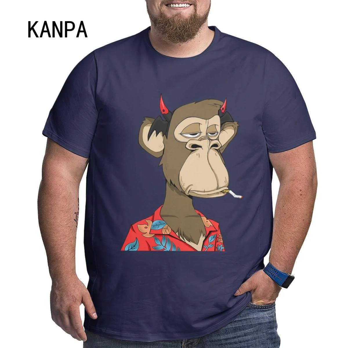 Футболка в стиле оверсайз с принтом обезьяны, хлопковый топ с коротким рукавом в стиле Харадзюку, Повседневная Уличная одежда, 6xl
Футболка в стиле оверсайз с принтом обезьяны, хлопковый топ с коротким рукавом в стиле Харадзюку, Повседневная Уличная одежда, 6xl