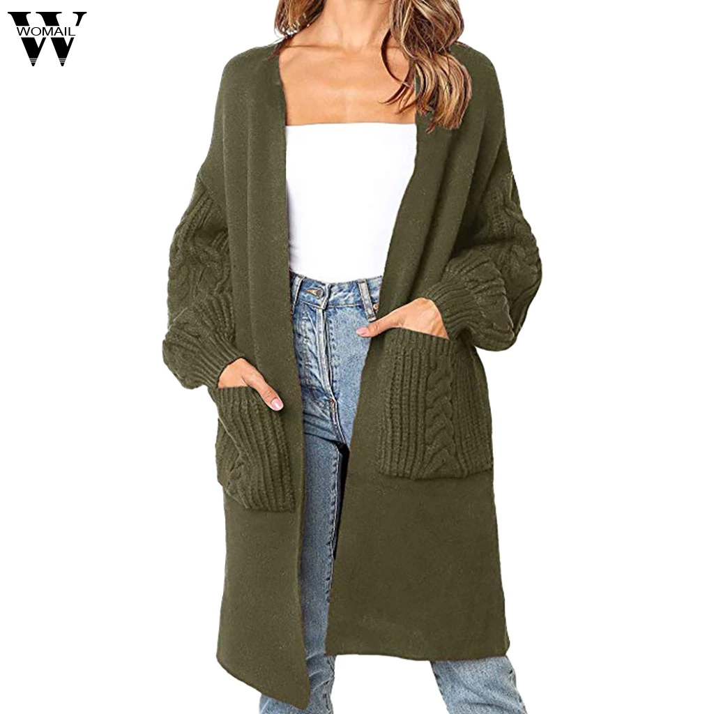 Womail sweaters women winter 2019 plus size Solid Knitted Long Sleeve Pockets Cardigans Sweater ropa mujer invierno
Womail sweaters women winter 2019 plus size Solid Knitted Long Sleeve Pockets Cardigans Sweater ropa mujer invierno