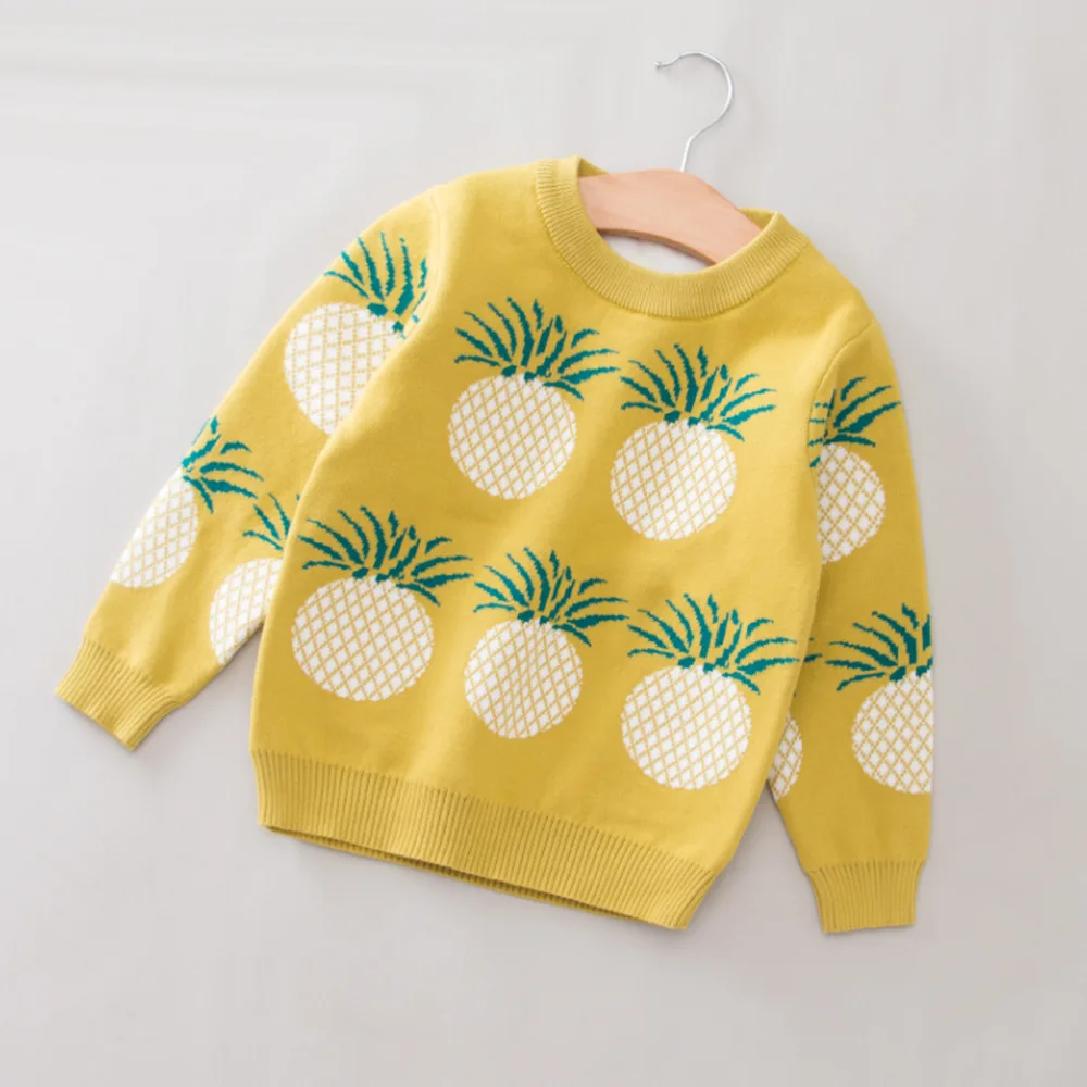 CHILDREN'S Sweater 2019 New Style Men And Women Kids' Sweater Children Pineapple Crew Neck Baby Sweater Solid Color Cartoon
CHILDREN'S Sweater 2019 New Style Men And Women Kids' Sweater Children Pineapple Crew Neck Baby Sweater Solid Color Cartoon