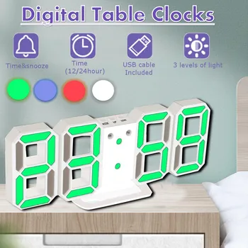 3D LED Large Time Calendar Temperature Desk Table Morden Design Digital Watch Auto Backlight Home Decor Alarm Clocks
3D LED Large Time Calendar Temperature Desk Table Morden Design Digital Watch Auto Backlight Home Decor Alarm Clocks