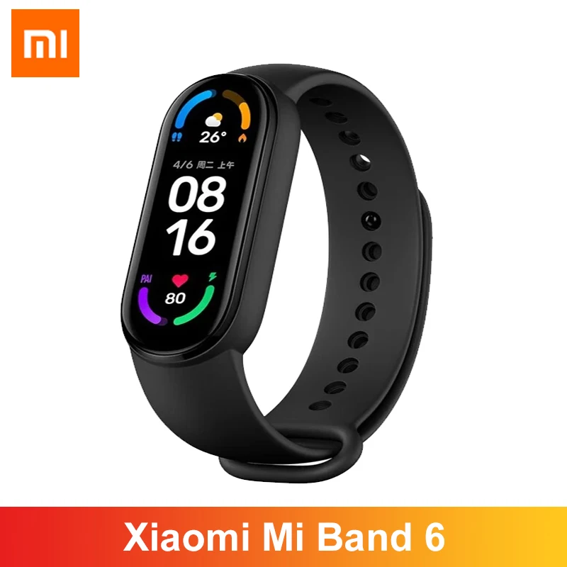 Xiaomi Mi Band 6 Smart Bracelet AMOLED Blood Oxygen Fitness Traker Heart Rate Bluetooth Waterproof Smart Mi Band5 Smart Watch
Xiaomi Mi Band 6 Smart Bracelet AMOLED Blood Oxygen Fitness Traker Heart Rate Bluetooth Waterproof Smart Mi Band5 Smart Watch