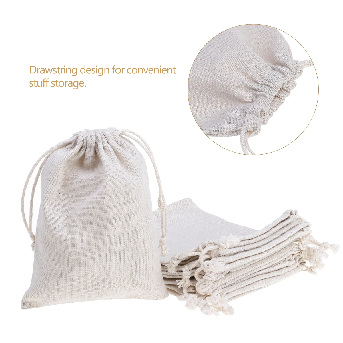 10pcs gift bags conveniet drawstring sack bag jewelry bags for