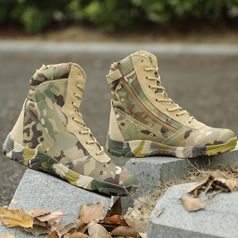 Men Camouflage Desert Boots Autumn Winter Non-slip Wear-resistant Python Printed Special Forces Breathable Tactical Combat Boots
Men Camouflage Desert Boots Autumn Winter Non-slip Wear-resistant Python Printed Special Forces Breathable Tactical Combat Boots