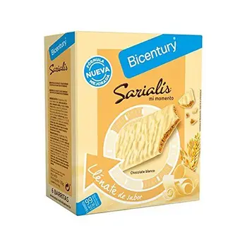 Bicentury - Barritas de Cereales Sarialís - 120g - Chocolate Blanco 
Bicentury - Barritas de Cereales Sarialís - 120g - Chocolate Blanco