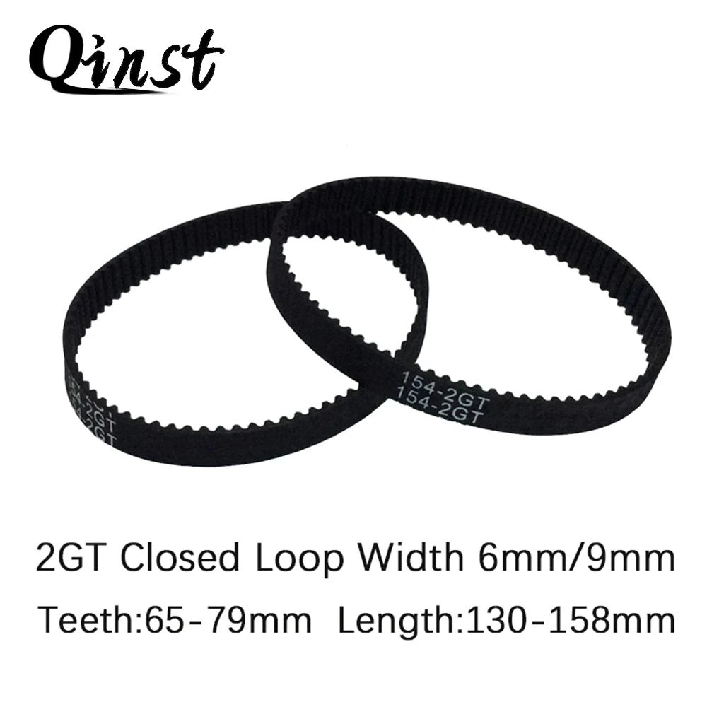 Closed Loop gt2 Timing Belt Width 6/9mm Length 130/132/134/136/140/146/150/152/154/156/158mm 3D Printer Toothed Conveyor Belt
Closed Loop gt2 Timing Belt Width 6/9mm Length 130/132/134/136/140/146/150/152/154/156/158mm 3D Printer Toothed Conveyor Belt
