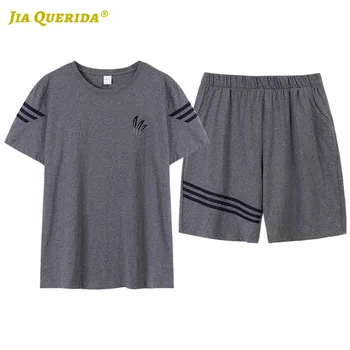Crew Neck Summer Man Clothes Fashion Casual Style Homesuit Homeclothes Sleepwear Man Pijama Man Sleepwear 100% Cotton Solid
Crew Neck Summer Man Clothes Fashion Casual Style Homesuit Homeclothes Sleepwear Man Pijama Man Sleepwear 100% Cotton Solid