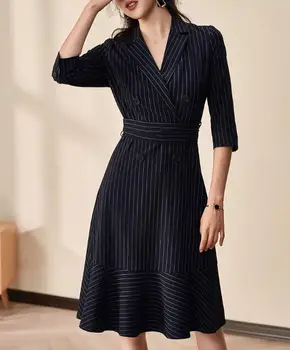 Suits For Women 2020 New Spring Autumn Blazer Jacket Suit Striped Vintage Elegant Double Breasted A Line Dress Office Lady
Suits For Women 2020 New Spring Autumn Blazer Jacket Suit Striped Vintage Elegant Double Breasted A Line Dress Office Lady