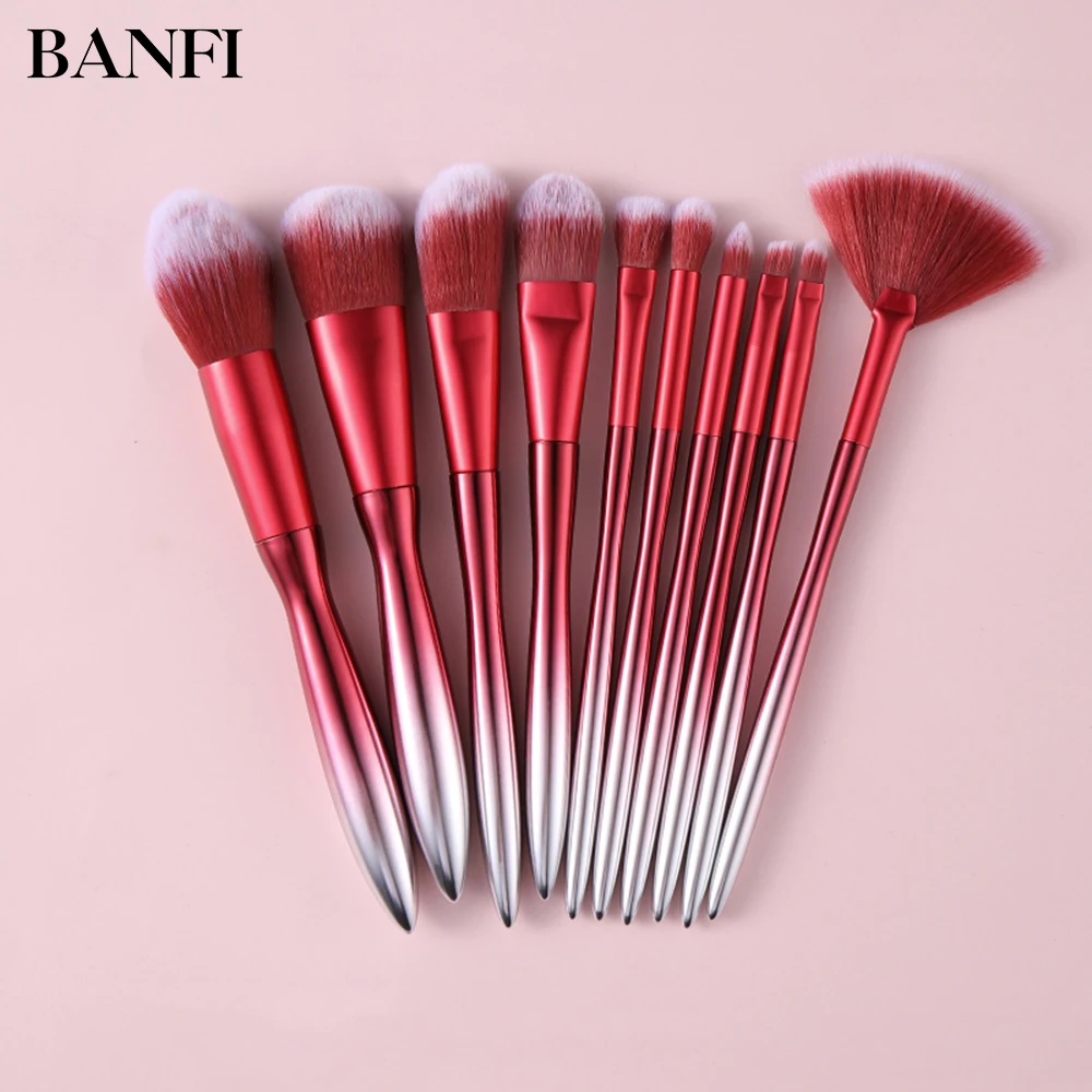 BANFI 10 Pcs Set Gradient Color Makeup Brush Soft Fiber High Quality Plastic Handle 2020 New Fashion Beauty Make Up Tools Kit
BANFI 10 Pcs Set Gradient Color Makeup Brush Soft Fiber High Quality Plastic Handle 2020 New Fashion Beauty Make Up Tools Kit