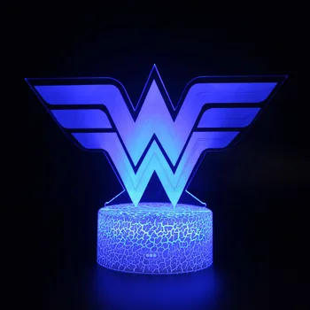 3D LED Night Light Wonder Woman Logo Colorful Table Lamp Touch / Remote Control Decorative Atmosphere Light for Children Gifts
3D LED Night Light Wonder Woman Logo Colorful Table Lamp Touch / Remote Control Decorative Atmosphere Light for Children Gifts