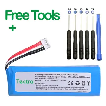 Tectra 3.7v 6200mAh Rechargeable Battery for JBL Charge 2+,Charge 2 plus, Charge 3 2015 Version GSP1029102R Battery+free tools
Tectra 3.7v 6200mAh Rechargeable Battery for JBL Charge 2+,Charge 2 plus, Charge 3 2015 Version GSP1029102R Battery+free tools