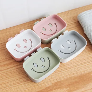 1PCS Plastic Soap Dish Plastic Bathroom Creative smile face Double draining soap holder Non-slip soap box
1PCS Plastic Soap Dish Plastic Bathroom Creative smile face Double draining soap holder Non-slip soap box