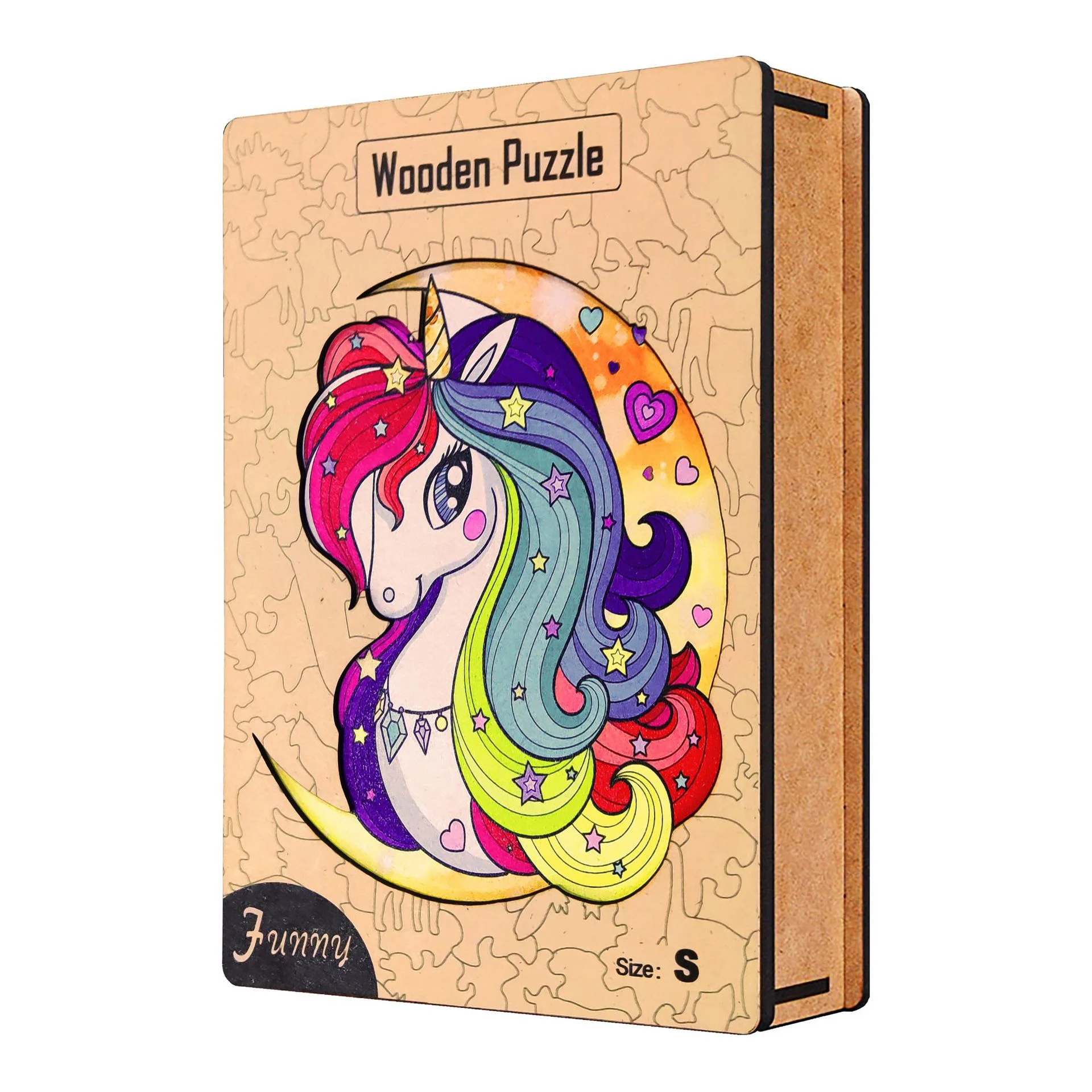 Wooden Unicorn Puzzle for Kids with Frame DIY Each Piece is Animal Shaped Christmas Gift Jigsaw | Игрушки и хобби