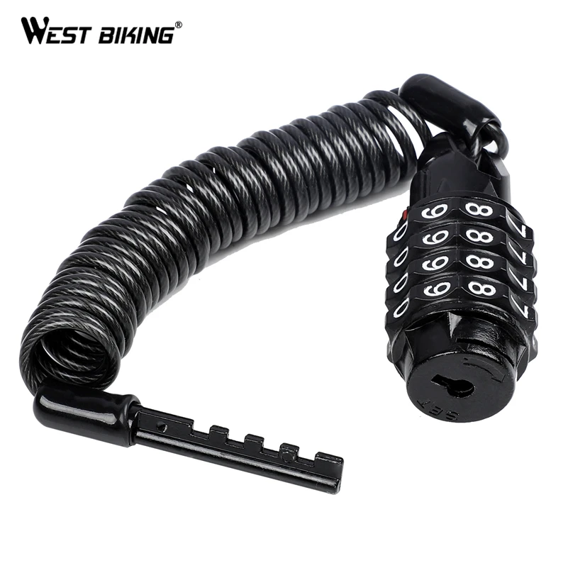 WEST BIKING MINI Anti-theft Helmet Lock 4 Digit Password Bicycle Lock for Scooter Motorcycles Cycling Portable Bike Cable Lock
WEST BIKING MINI Anti-theft Helmet Lock 4 Digit Password Bicycle Lock for Scooter Motorcycles Cycling Portable Bike Cable Lock