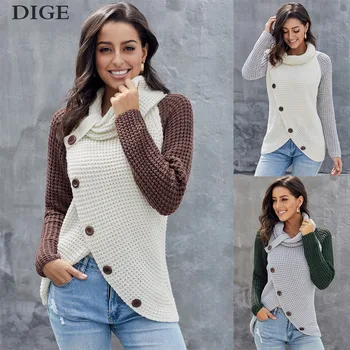 2020 New Fashion Women Sweater Turtleneck Autumn Winter Sweater Long Sleeve Pullover Basic Sweaters Women Knit Tops Femme B0752
2020 New Fashion Women Sweater Turtleneck Autumn Winter Sweater Long Sleeve Pullover Basic Sweaters Women Knit Tops Femme B0752