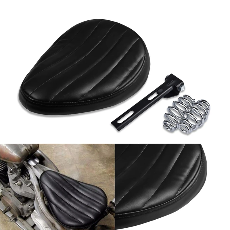 Motorcycle Rear Seat Black Solo Pad Saddle Leather Square Surface Waterproof Cushion with Bracket Spring for Harley Yamaha
Motorcycle Rear Seat Black Solo Pad Saddle Leather Square Surface Waterproof Cushion with Bracket Spring for Harley Yamaha