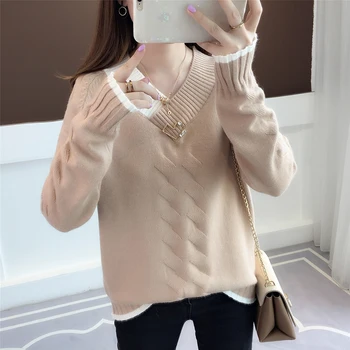2020 autumn new coat jacket loose sweater, Student Korean version college wind lazy wind thin V collar women's wear
2020 autumn new coat jacket loose sweater, Student Korean version college wind lazy wind thin V collar women's wear