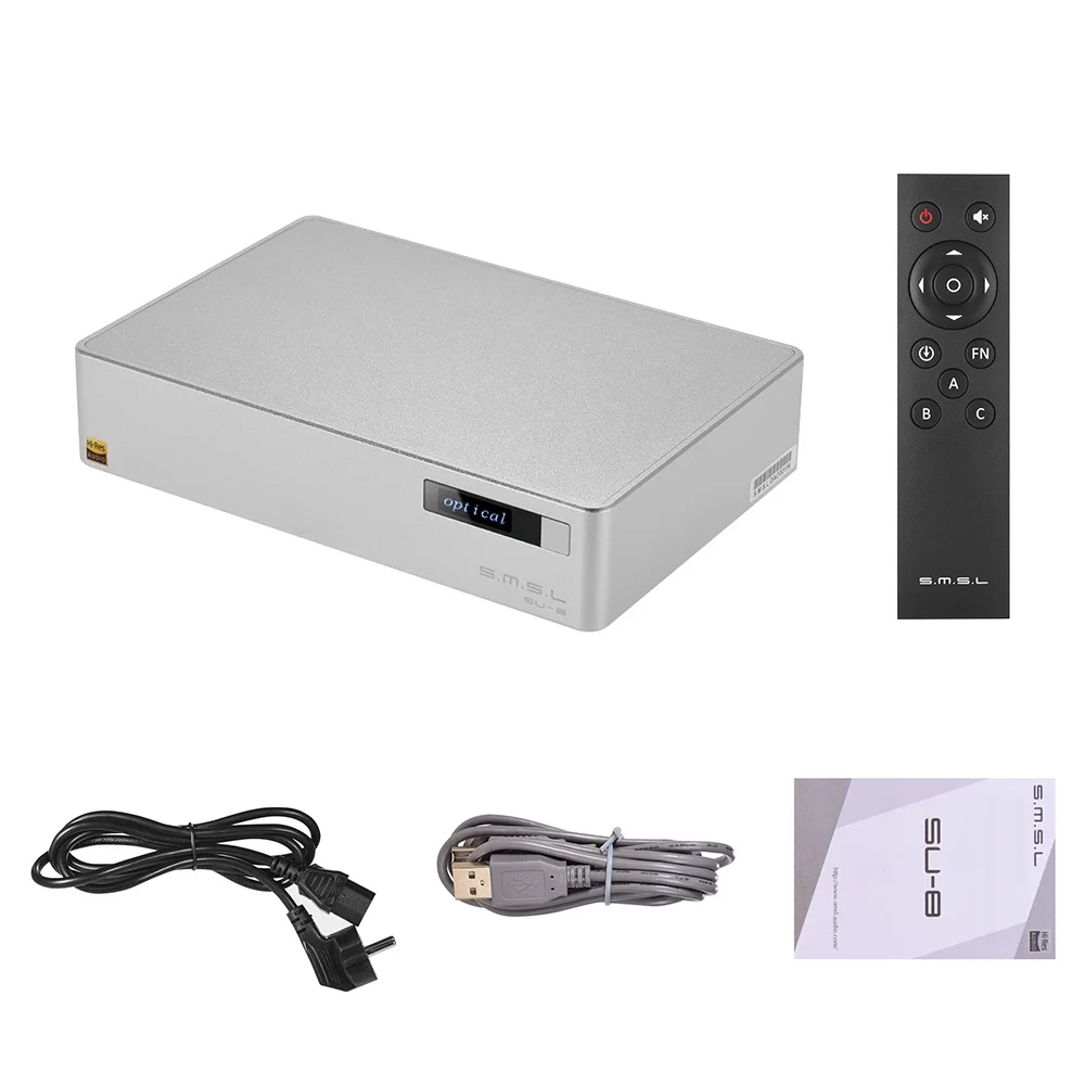 S.M.S.L SU-8 HIFI Pure DAC Audio Decoder USB/ Coaxial/ Optical Input Digital-to-Analog Converter Electronic musical instrument
S.M.S.L SU-8 HIFI Pure DAC Audio Decoder USB/ Coaxial/ Optical Input Digital-to-Analog Converter Electronic musical instrument