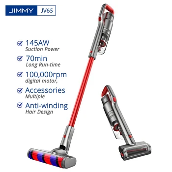 JIMMY JV65 Handheld Cordless Stick Vacuum Cleaner Suction Power Anti-winding Hair Design Dust Collector Digital Motor 145AW
JIMMY JV65 Handheld Cordless Stick Vacuum Cleaner Suction Power Anti-winding Hair Design Dust Collector Digital Motor 145AW
