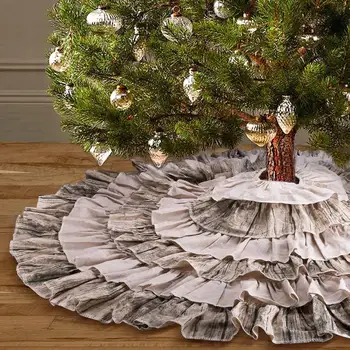 Fashional Christmas Tree Skirt High-quality Polyester Material 50 inch Brown Burlap 6-Layer Rustic Xmas Tree Holiday Decorations
Fashional Christmas Tree Skirt High-quality Polyester Material 50 inch Brown Burlap 6-Layer Rustic Xmas Tree Holiday Decorations