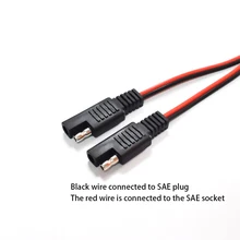 1 Pcs18AWG 0.75 Square 30CM SAE 1 To 2 2 Pin Quick Connect Disconnect Plug Extension Cable 
1 Pcs18AWG 0.75 Square 30CM SAE 1 To 2 2 Pin Quick Connect Disconnect Plug Extension Cable