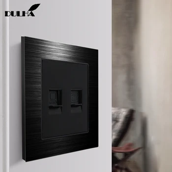 Telephone & Computer Ethernet Wall Socket Luxury Satin Metal Panel RJ45 CAT5 Data Network Jack + RJ11 TEL Electrical Plug Outlet
Telephone & Computer Ethernet Wall Socket Luxury Satin Metal Panel RJ45 CAT5 Data Network Jack + RJ11 TEL Electrical Plug Outlet